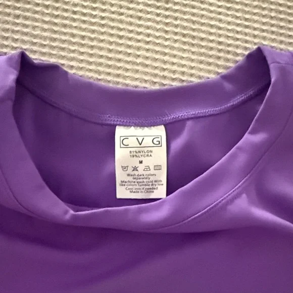 CVG Purple Sleeveless Crop Top - Picture 2 of 3